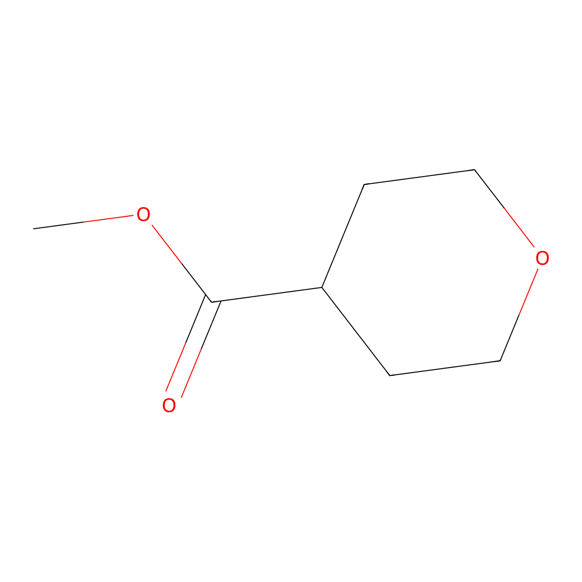 2H-Pyran-4-carboxylic acid, tetrahydro-, methyl ester molecular structure, CAS 110238-91-0