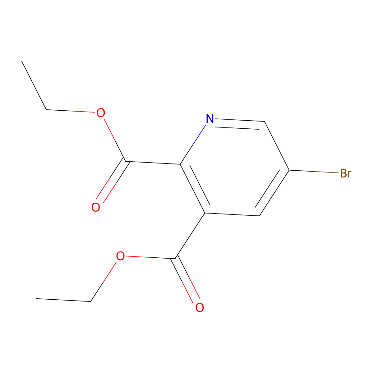 Diethyl 5-bromopyridine-2,3-dicarboxylate molecular structure, CAS 110239-01-5