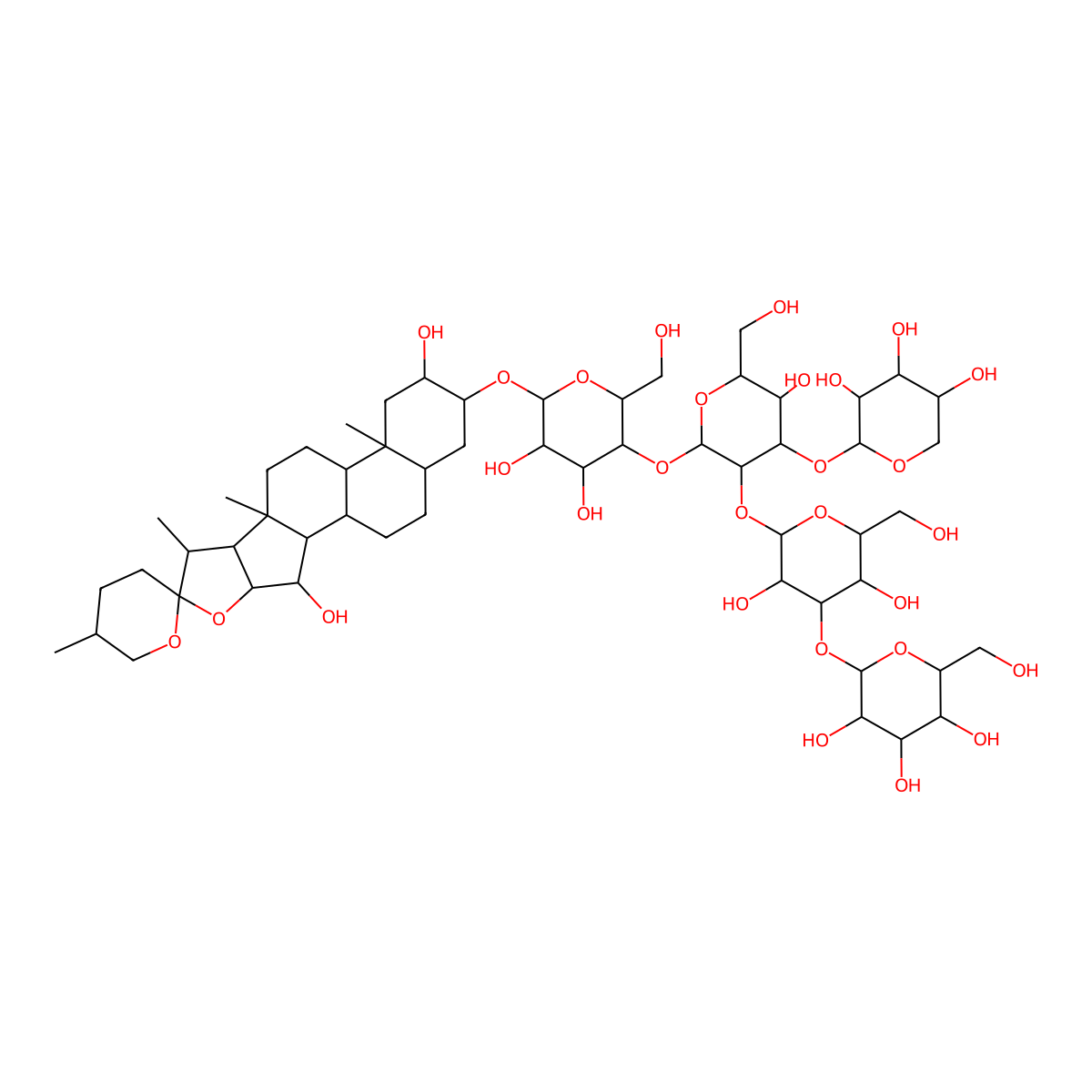 Digitonin molecular structure, CAS 11024-24-1