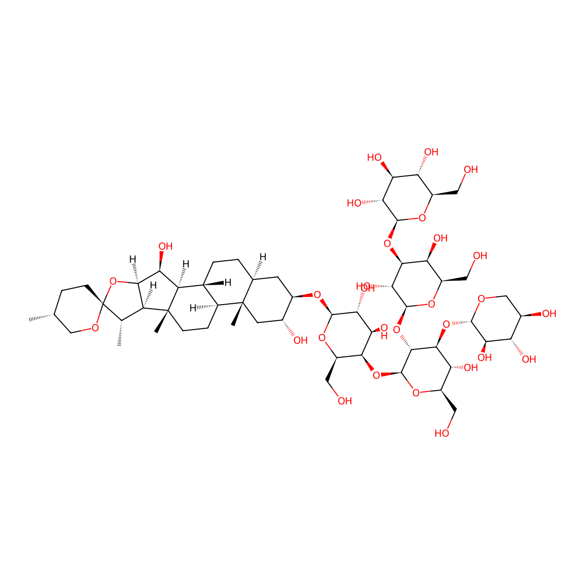 Digitonin molecular structure, CAS 11024-24-1