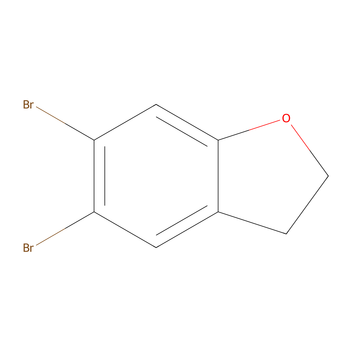 5,6-Dibromo-2,3-dihydrobenzofuran molecular structure, CAS 1102467-17-3