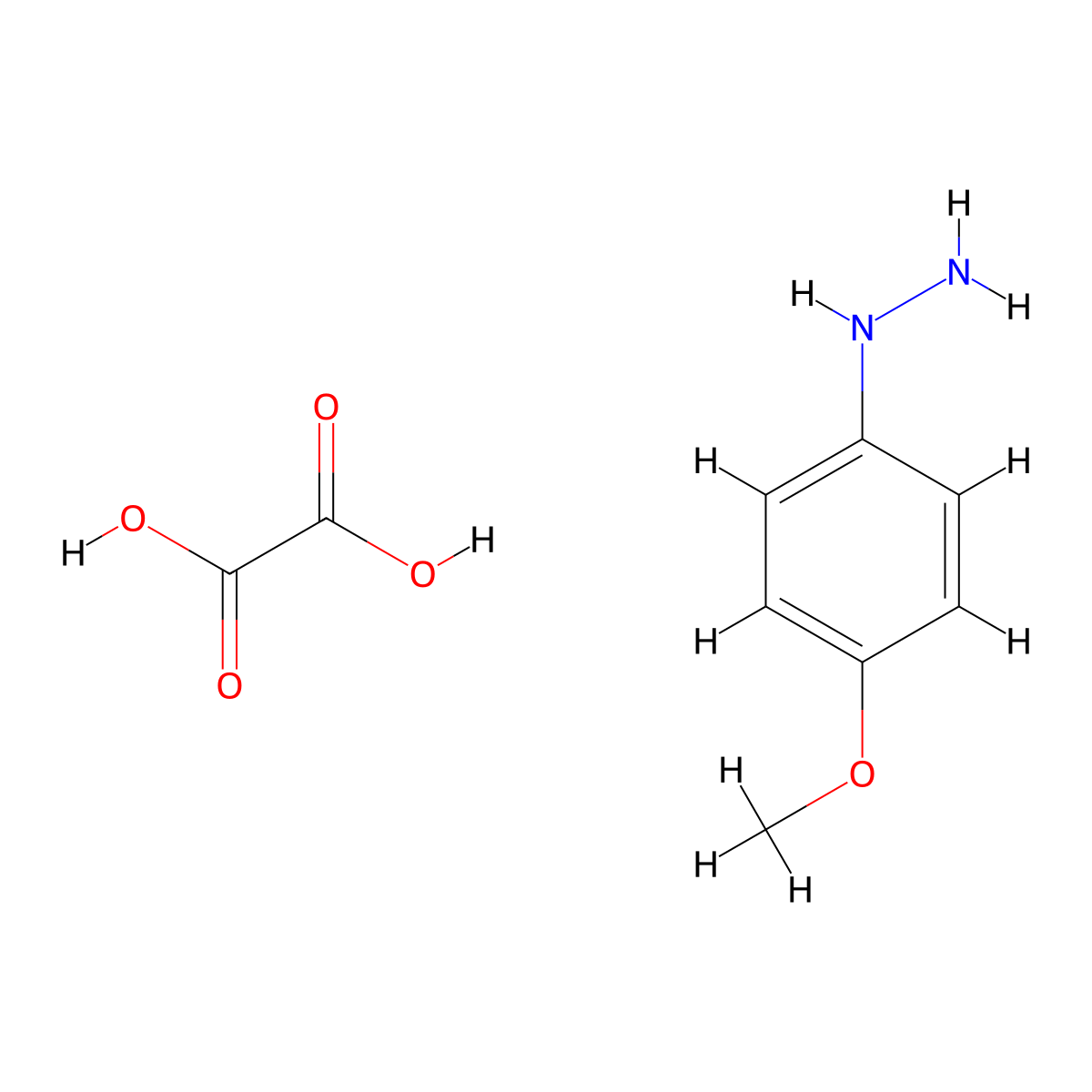 (4-Methoxyphenyl)hydrazine oxalate molecular structure, CAS 110251-56-4