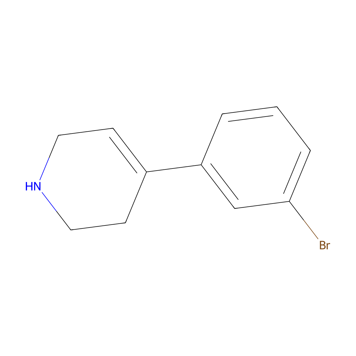 4-(3-Bromophenyl)-1,2,3,6-tetrahydropyridine molecular structure, CAS 110252-92-1
