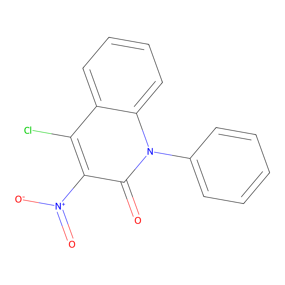 4-Chloro-3-nitro-1-phenyl-1,2-dihydroquinolin-2-one molecular structure, CAS 110254-64-3