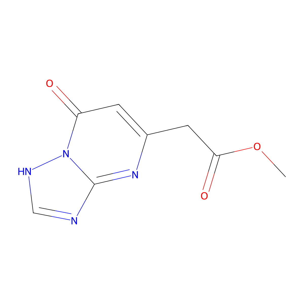 Methyl 2-(7-hydroxy[1,2,4]triazolo[1,5-a]pyrimidin-5-yl)acetate molecular structure, CAS 110260-69-0