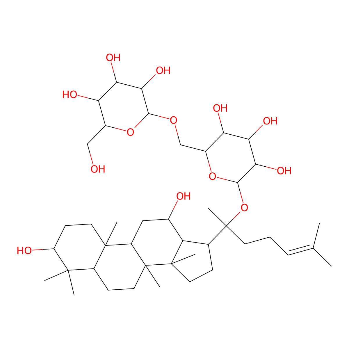 Gypenoside LXXV molecular structure, CAS 110261-98-8