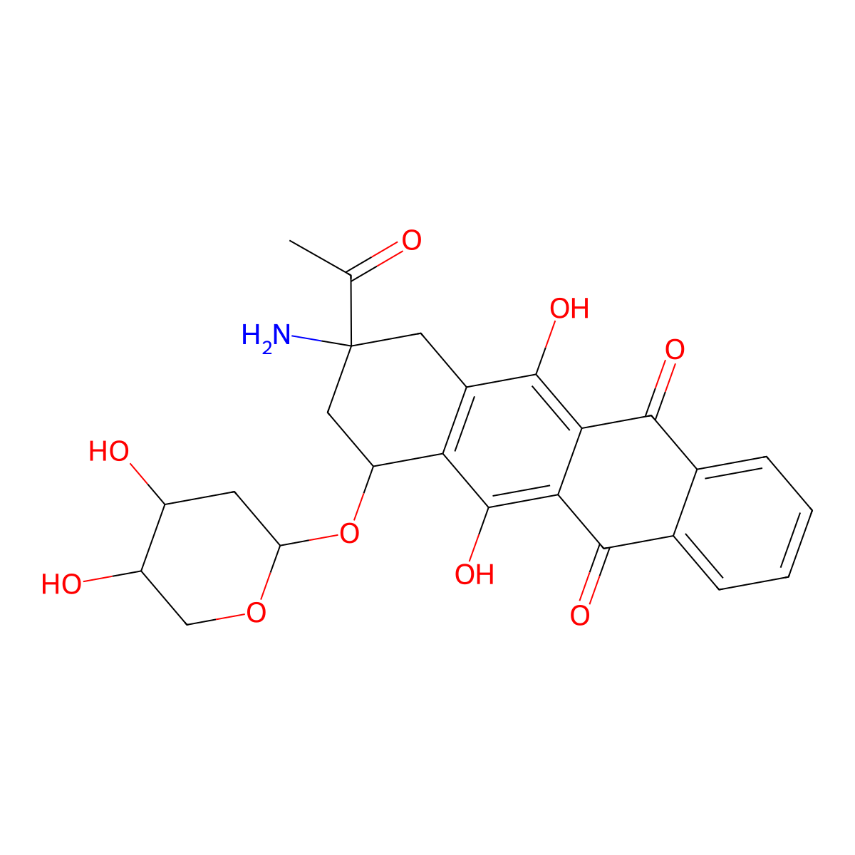 Amrubicin molecular structure, CAS 110267-81-7