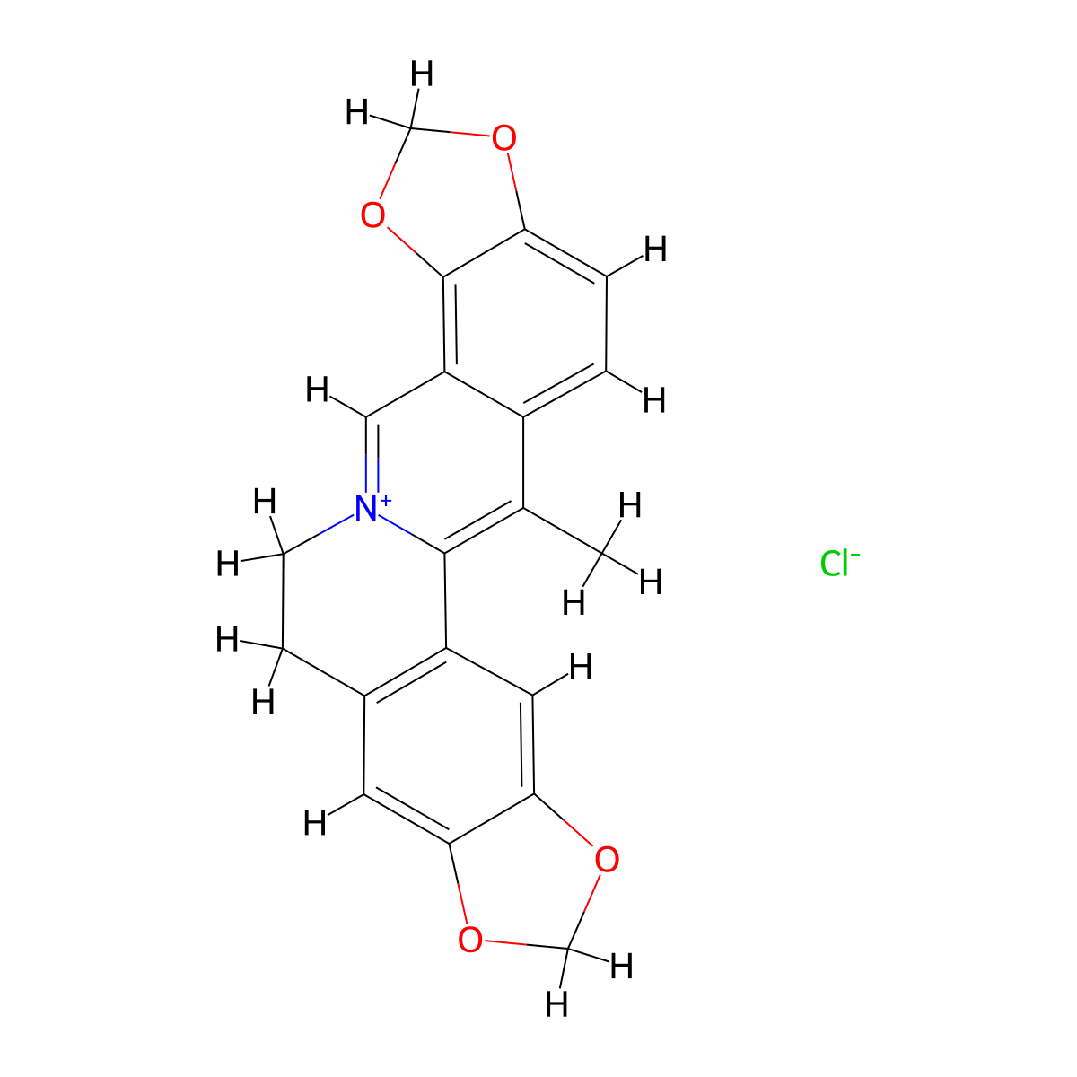 Corysamine chloride molecular structure, CAS 11028-77-6