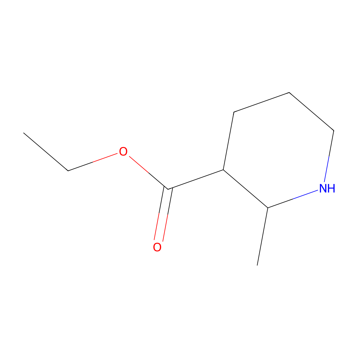 (2R,3R)-Ethyl 2-methylpiperidine-3-carboxylate molecular structure, CAS 110287-64-4