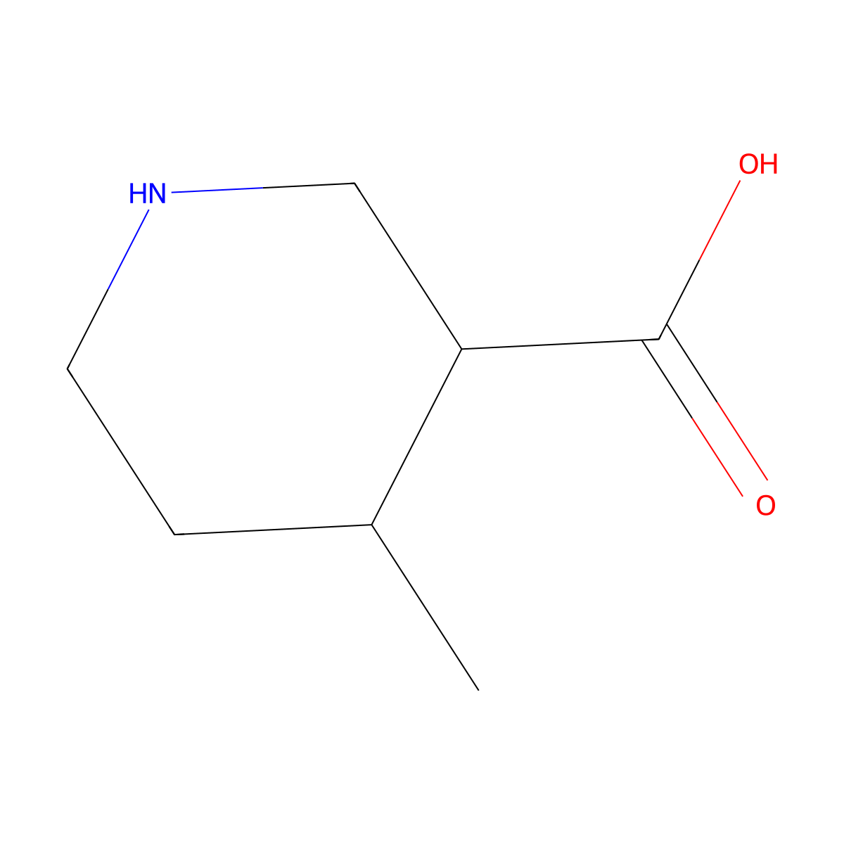 rac-(3R,4R)-4-methylpiperidine-3-carboxylic acid molecular structure, CAS 110287-69-9