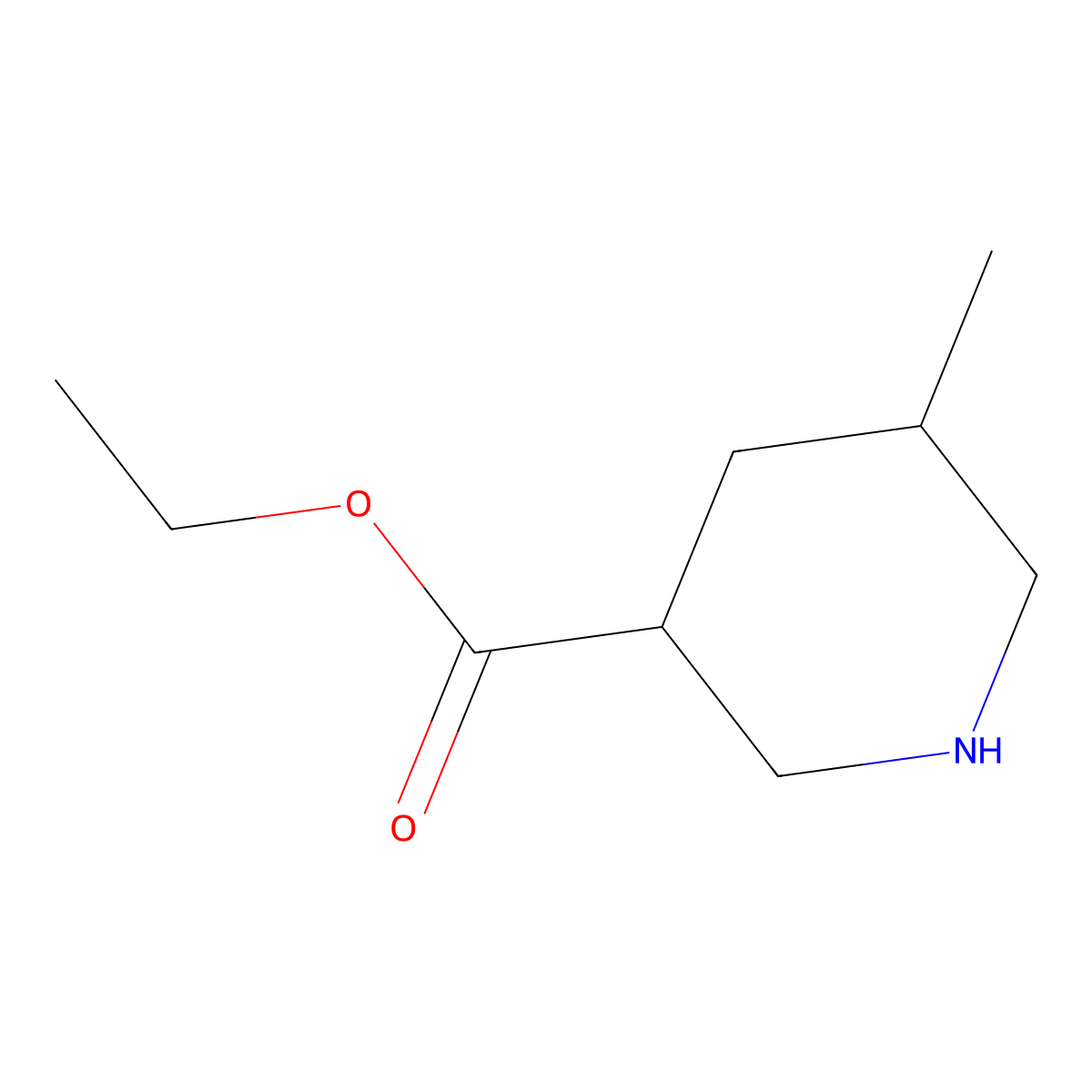 Ethyl 5-methylpiperidine-3-carboxylate molecular structure, CAS 110287-71-3