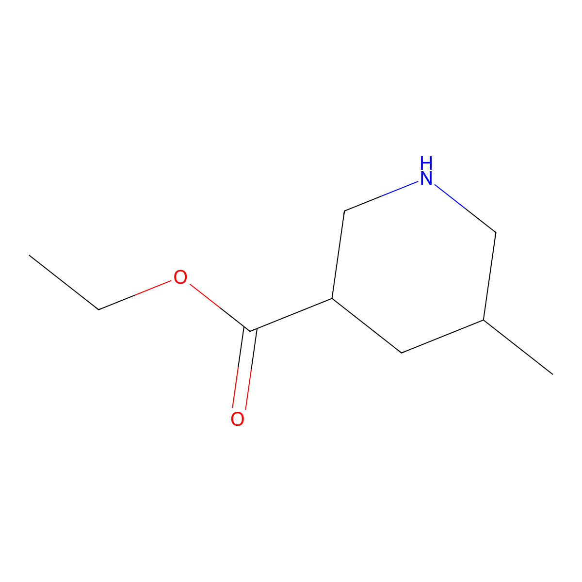Ethyl 5-methylpiperidine-3-carboxylate molecular structure, CAS 110287-71-3