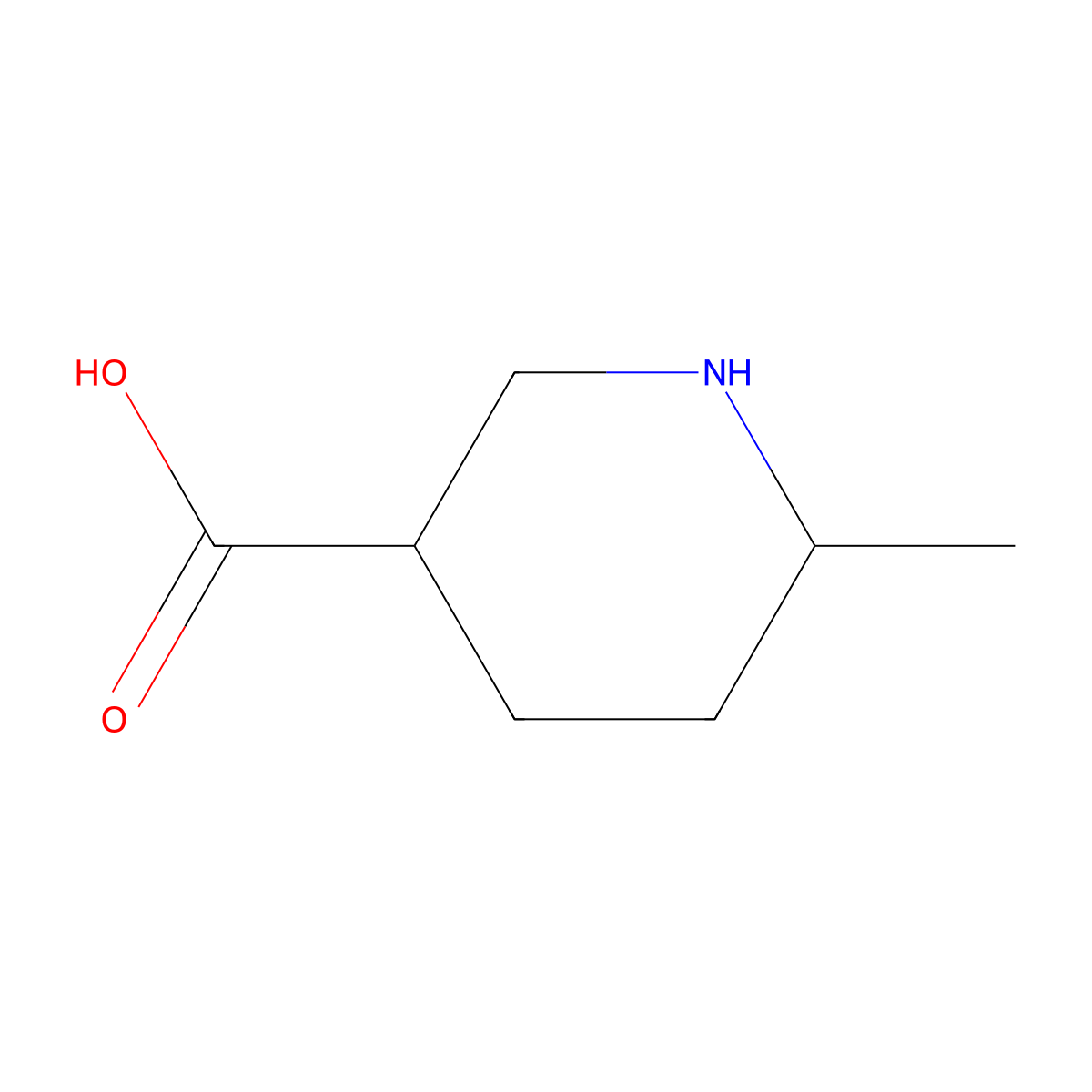 3-Piperidinecarboxylic acid, 6-methyl-, trans- molecular structure, CAS 110287-78-0
