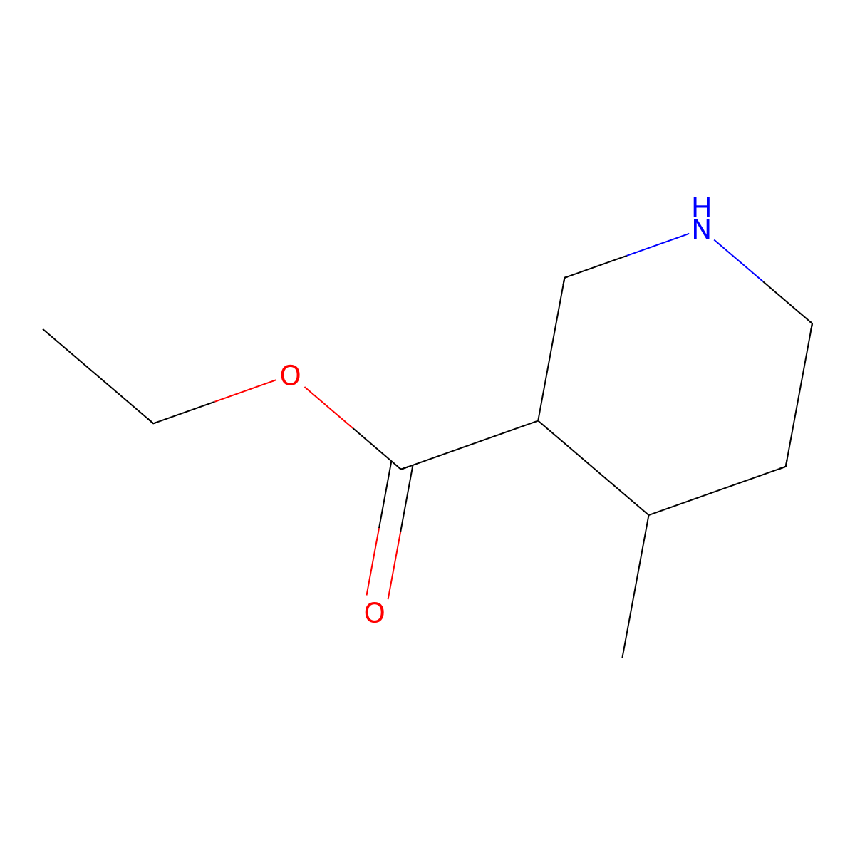 Ethyl 4-methylpiperidine-3-carboxylate molecular structure, CAS 110287-82-6