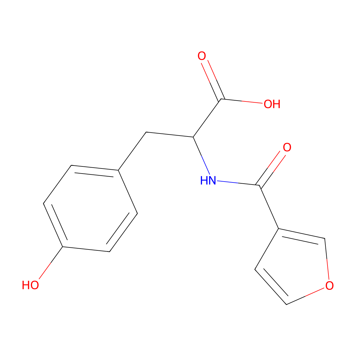 N-(3-Furanylcarbonyl)-L-tyrosine molecular structure, CAS 1102895-84-0