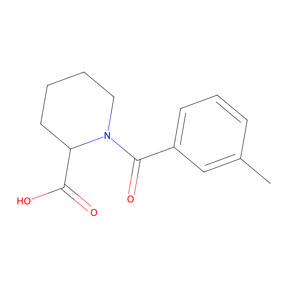 1-(3-Methylbenzoyl)piperidine-2-carboxylic acid molecular structure, CAS 1102896-88-7