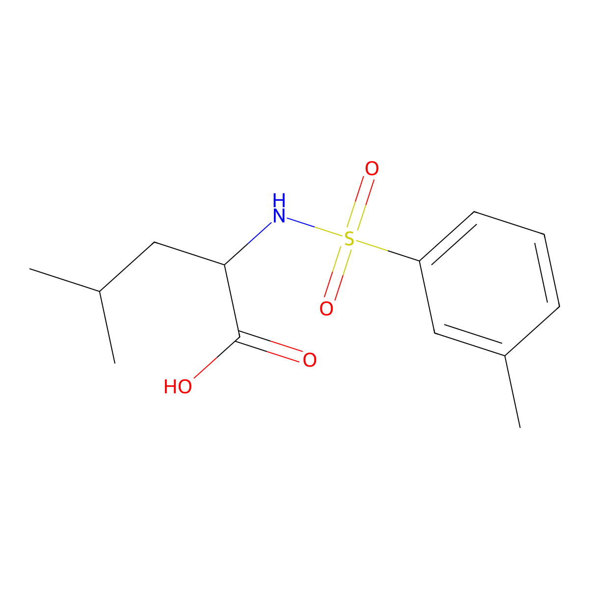 (m-Tolylsulfonyl)leucine molecular structure, CAS 1102899-58-0