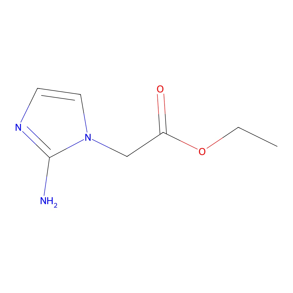ethyl 2-(2-amino-1H-imidazol-1-yl)acetate molecular structure, CAS 110295-88-0
