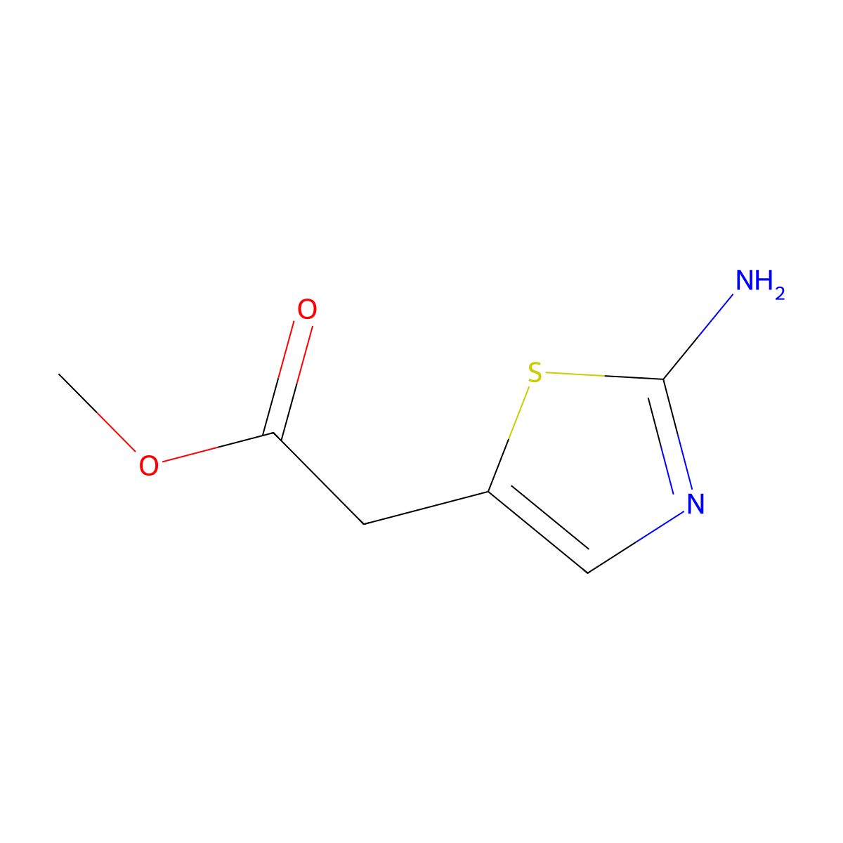 (2-Amino-thiazol-5-yl)-acetic acid methyl ester molecular structure, CAS 110295-93-7