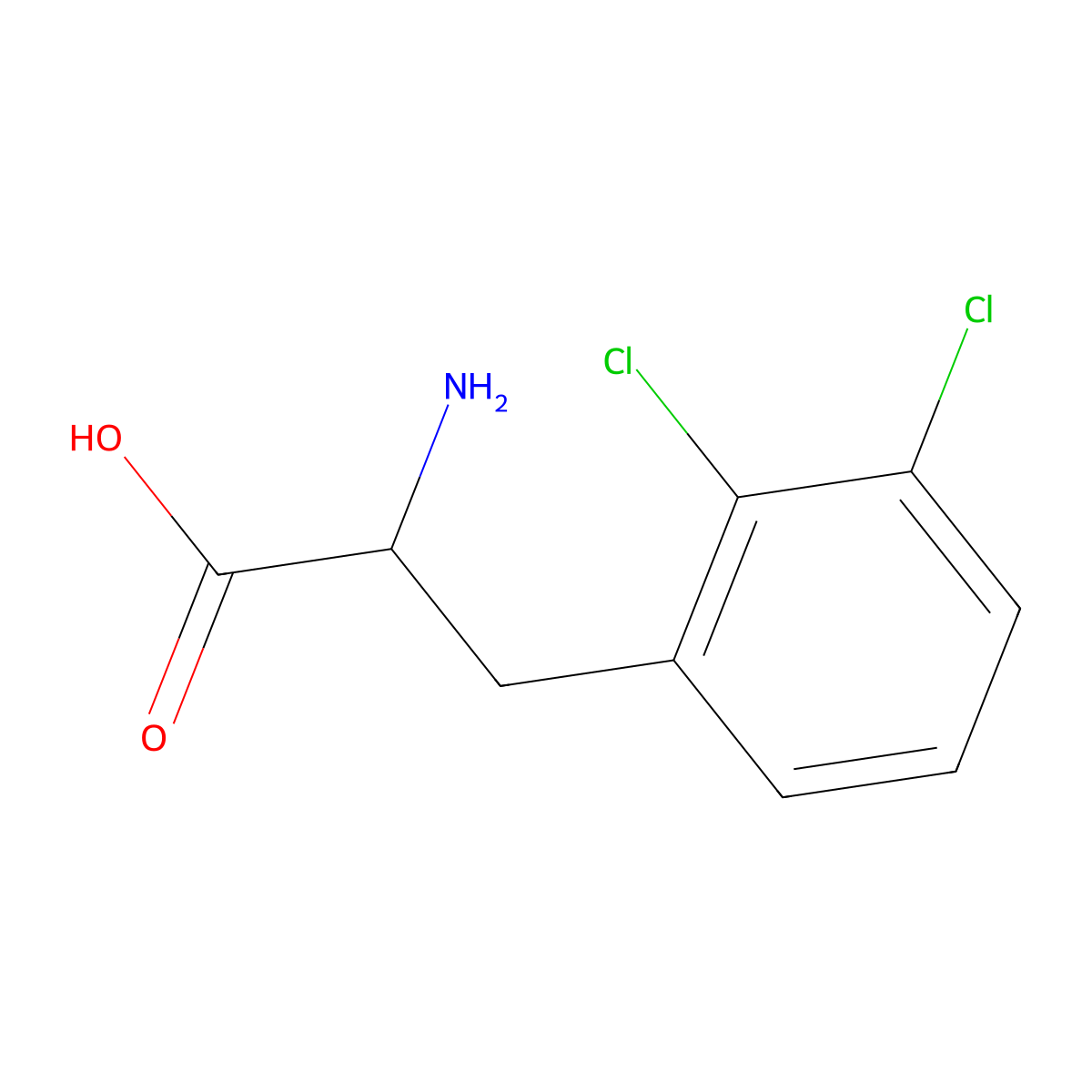 2-amino-3-(2,3-dichlorophenyl)propanoic Acid molecular structure, CAS 110300-04-4