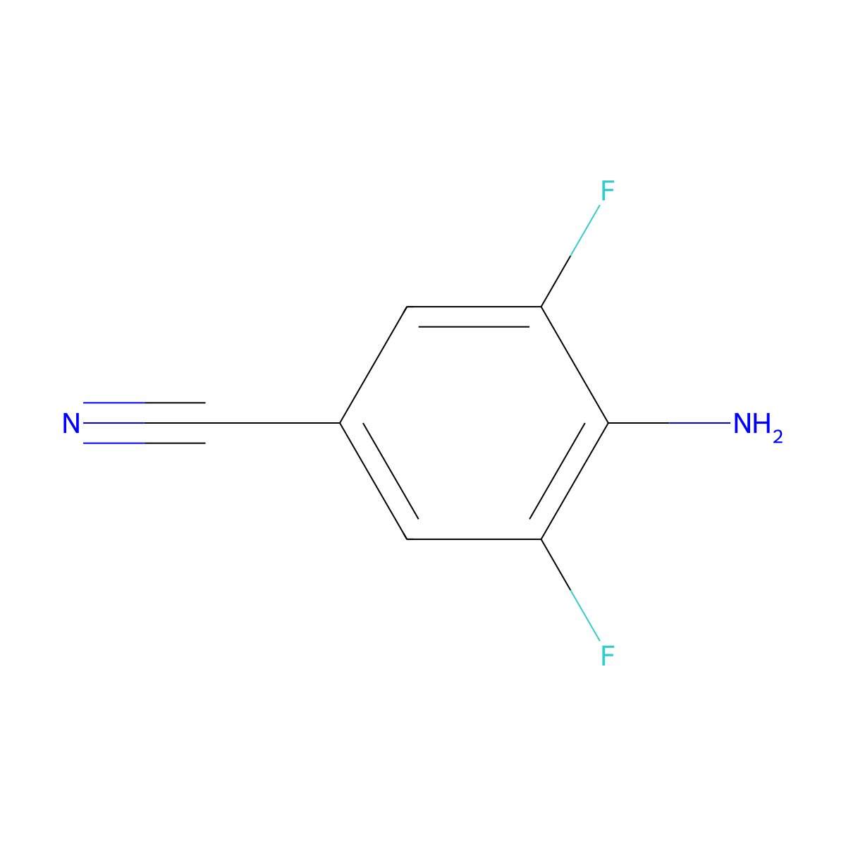 4-Amino-3,5-difluorobenzonitrile molecular structure, CAS 110301-23-0