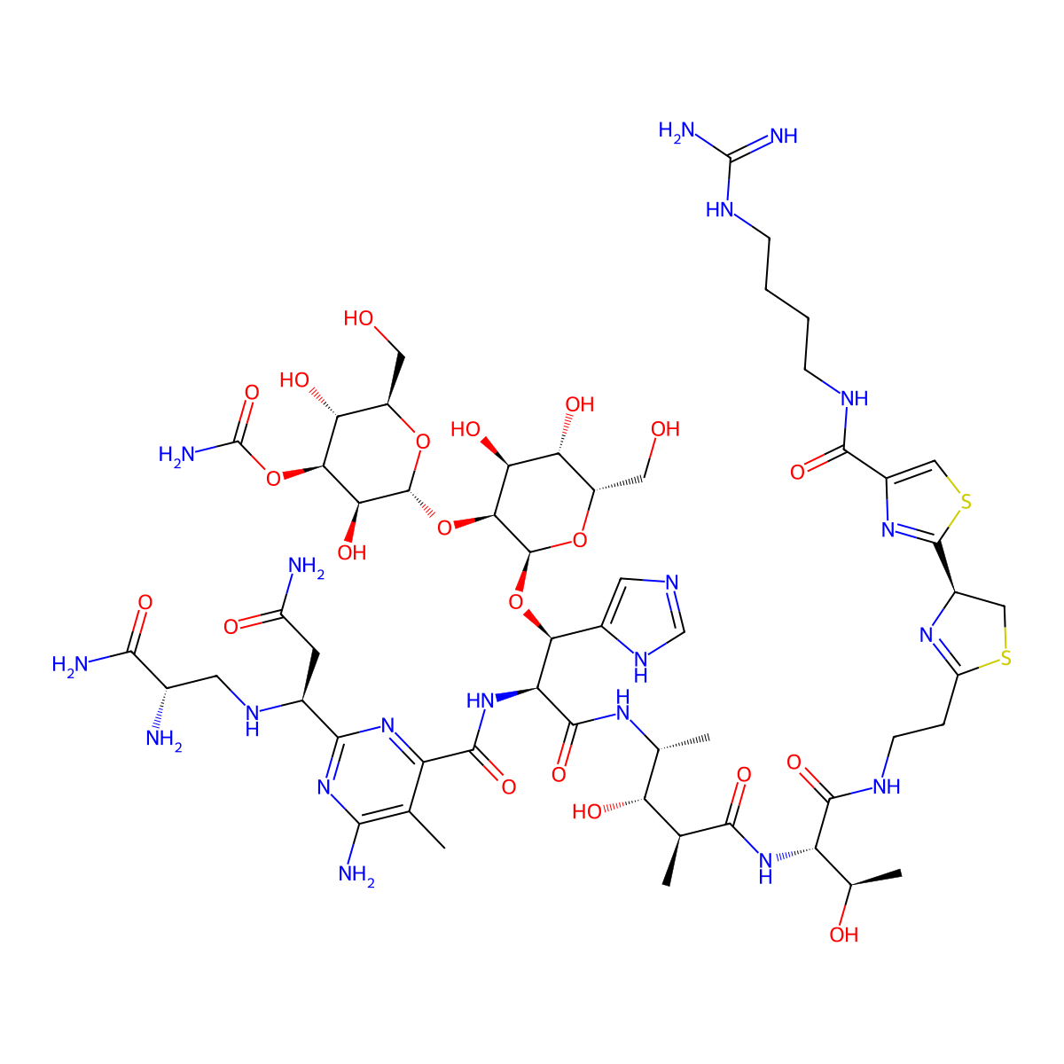 Zeocin molecular structure, CAS 11031-11-1
