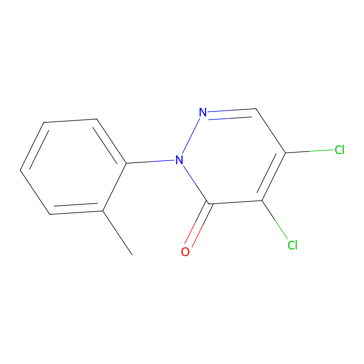 4,5-Dichloro-2-(o-tolyl)pyridazin-3(2H)-one molecular structure, CAS 110310-26-4