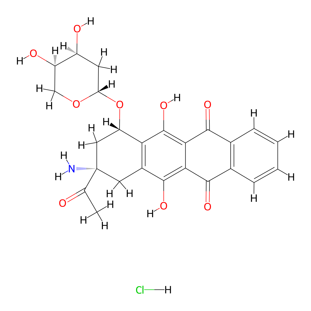 Amrubicin Hydrochloride molecular structure, CAS 110311-30-3