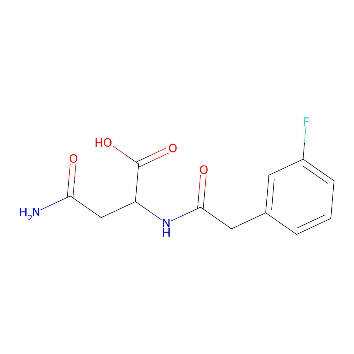 3-Carbamoyl-2-[2-(3-fluorophenyl)acetamido]propanoic acid molecular structure, CAS 1103110-91-3