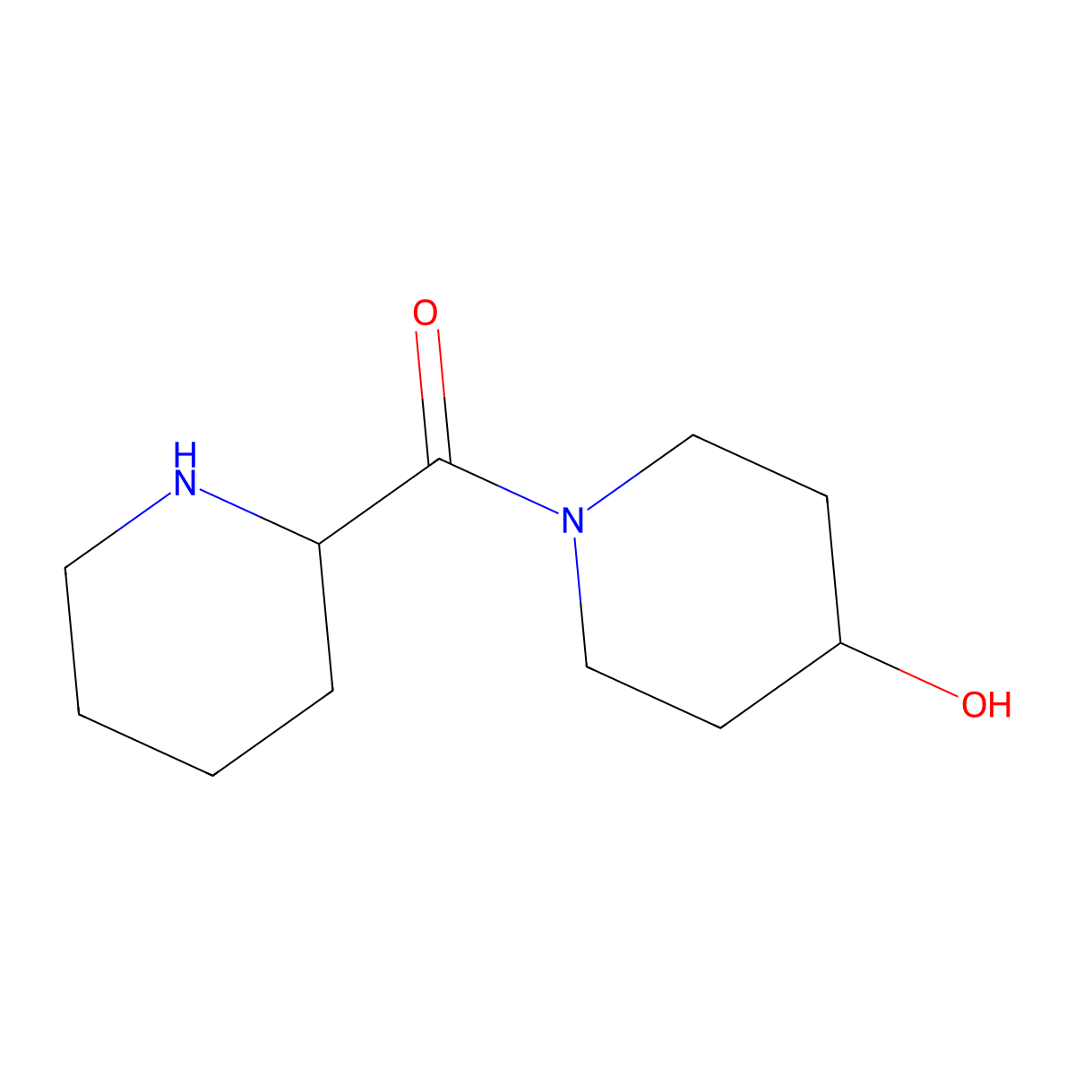 1-(Piperidine-2-carbonyl)piperidin-4-ol molecular structure, CAS 1103116-47-7