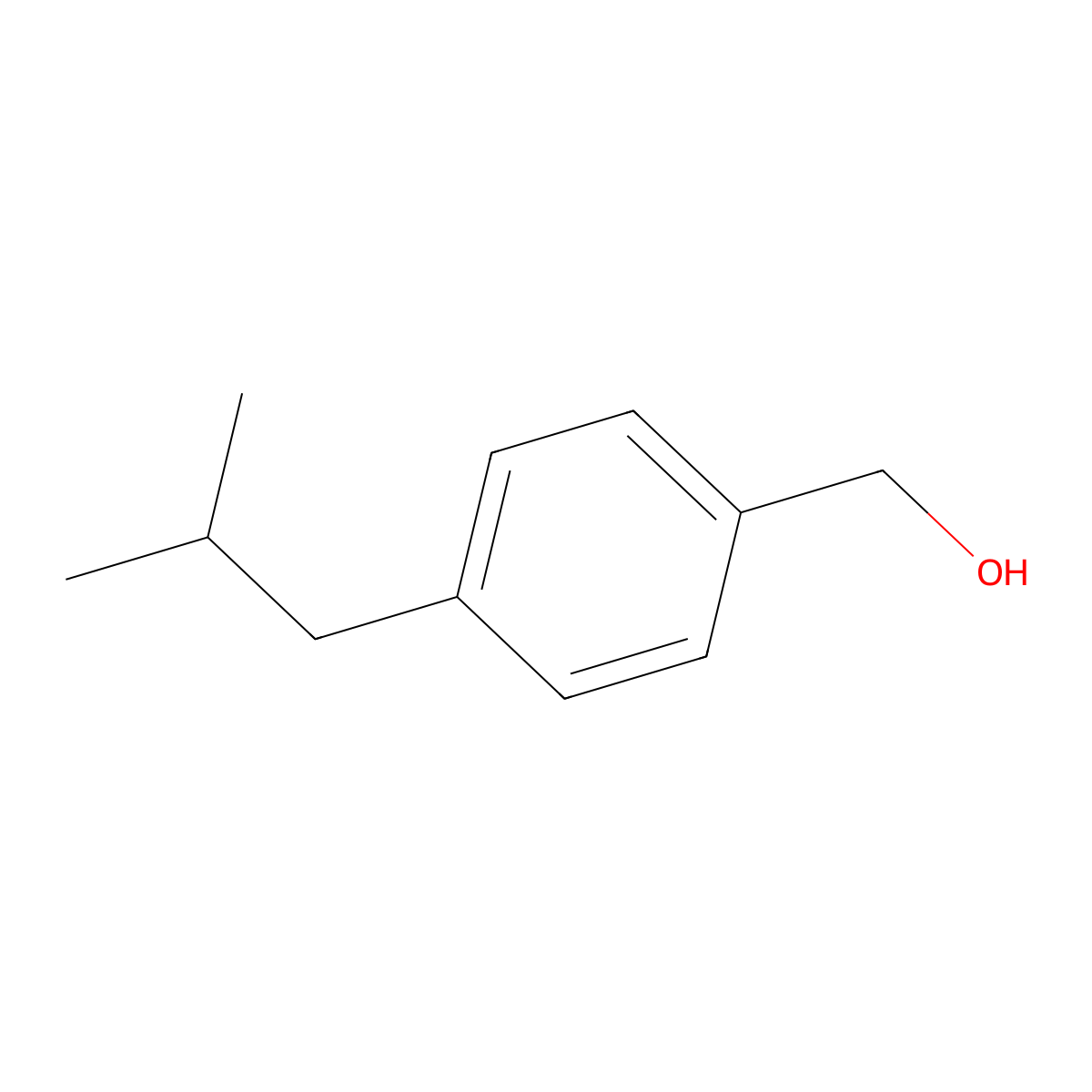 [4-(2-Methylpropyl)phenyl]methanol molecular structure, CAS 110319-85-2