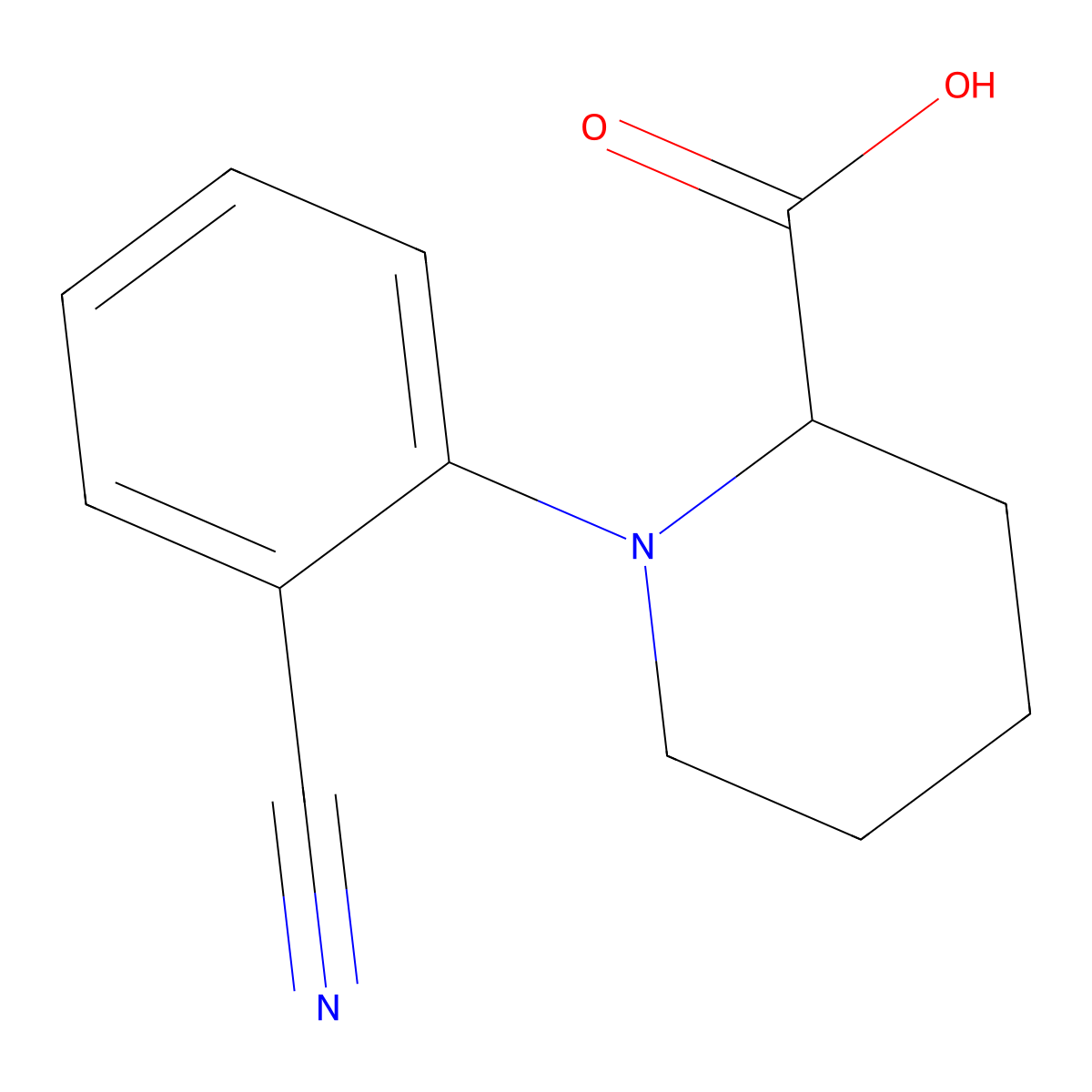 1-(2-Cyanophenyl)piperidine-2-carboxylic acid molecular structure, CAS 1103191-48-5