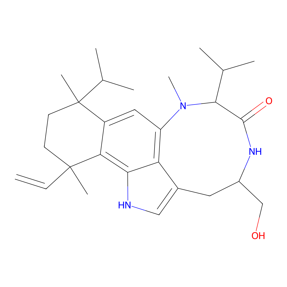 Teleocidin B4 molecular structure, CAS 11032-05-6