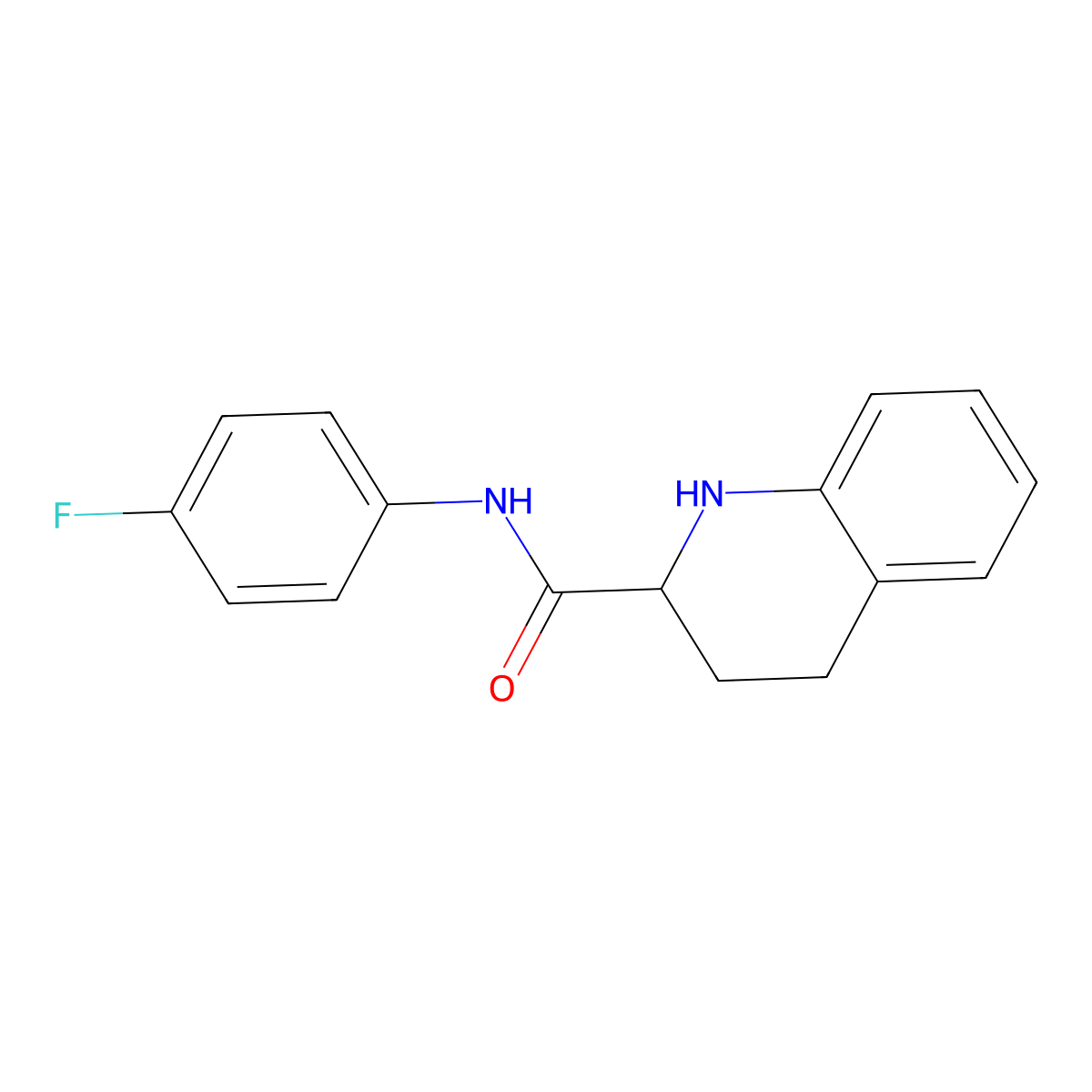 N-(4-fluorophenyl)-1,2,3,4-tetrahydroquinoline-2-carboxamide molecular structure, CAS 1103212-50-5