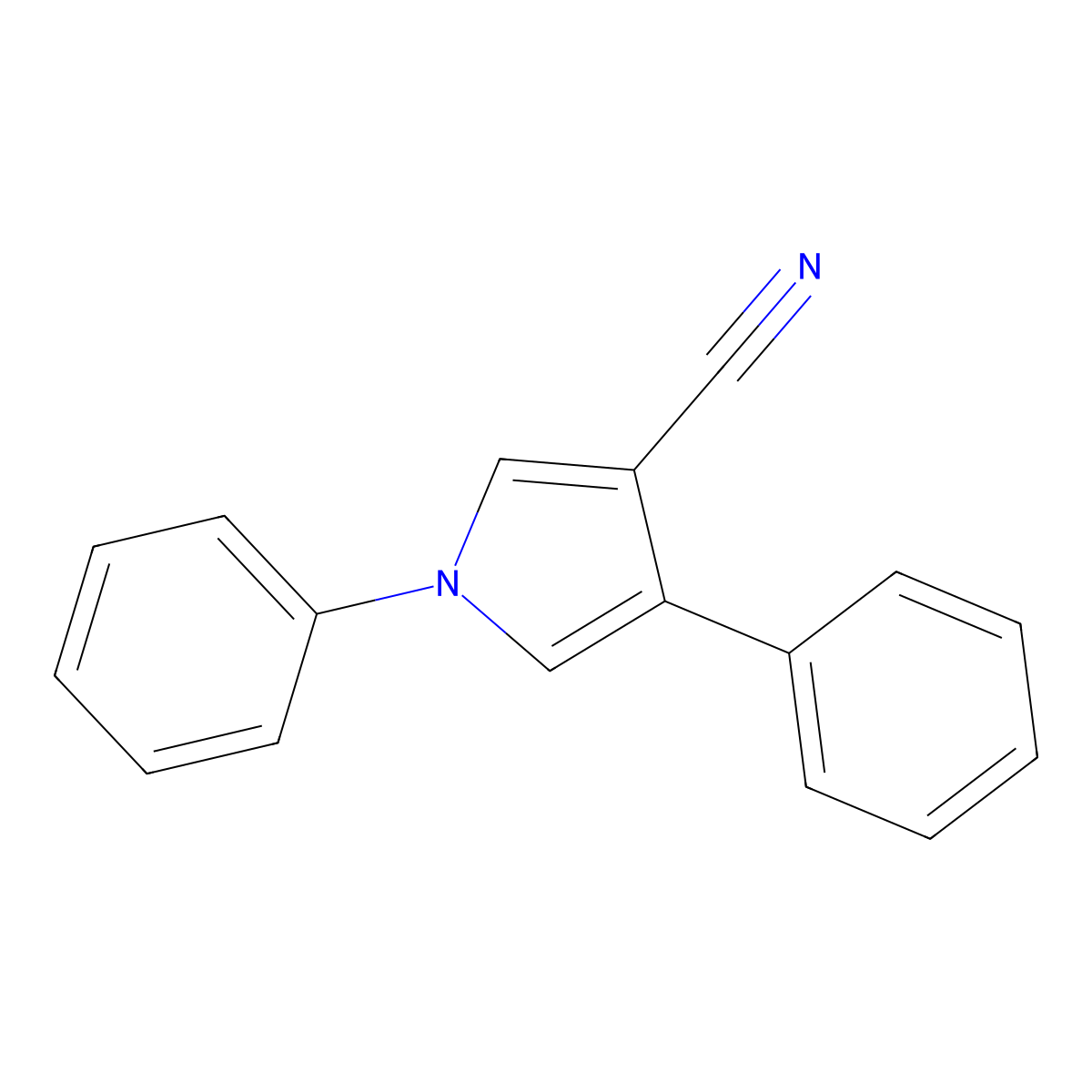 1,4-Diphenyl-1H-pyrrole-3-carbonitrile molecular structure, CAS 1103218-10-5