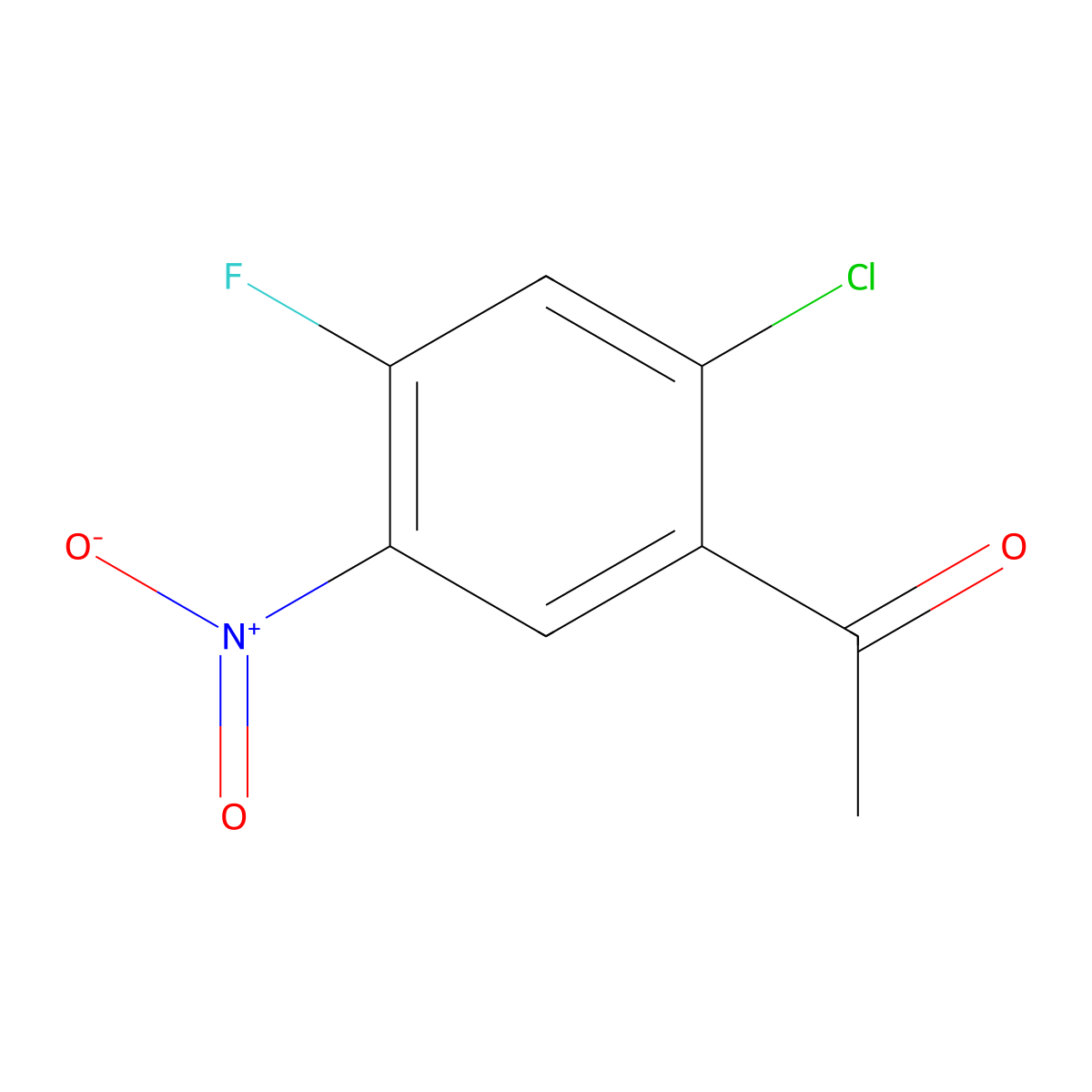 1-(2-Chloro-4-fluoro-5-nitrophenyl)ethanone molecular structure, CAS 110322-88-8