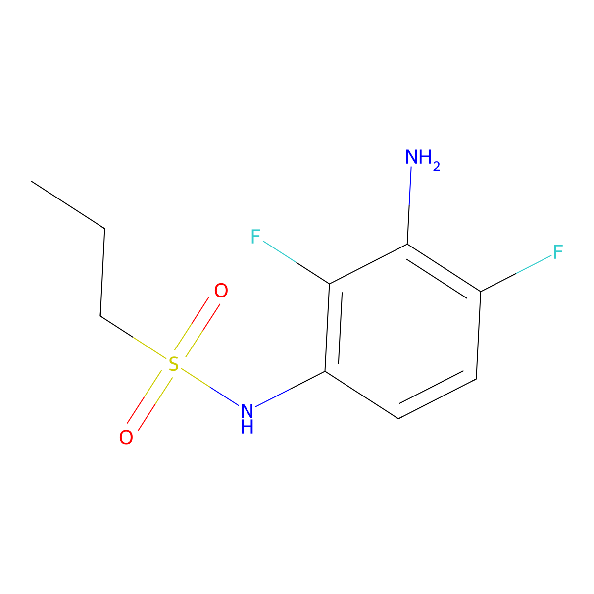 N-(3-Amino-2,4-difluorophenyl)propane-1-sulfonamide molecular structure, CAS 1103234-57-6