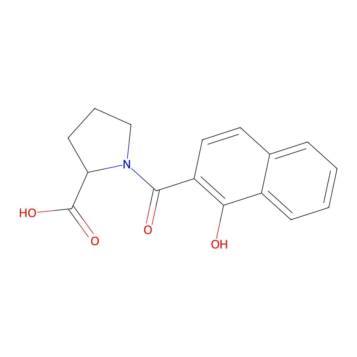1-(1-Hydroxynaphthalene-2-carbonyl)pyrrolidine-2-carboxylic acid molecular structure, CAS 1103247-90-0
