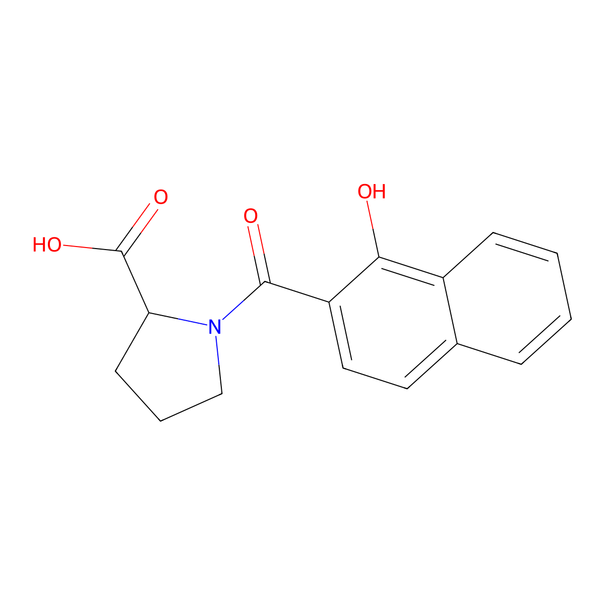 1-(1-Hydroxynaphthalene-2-carbonyl)pyrrolidine-2-carboxylic acid molecular structure, CAS 1103247-90-0