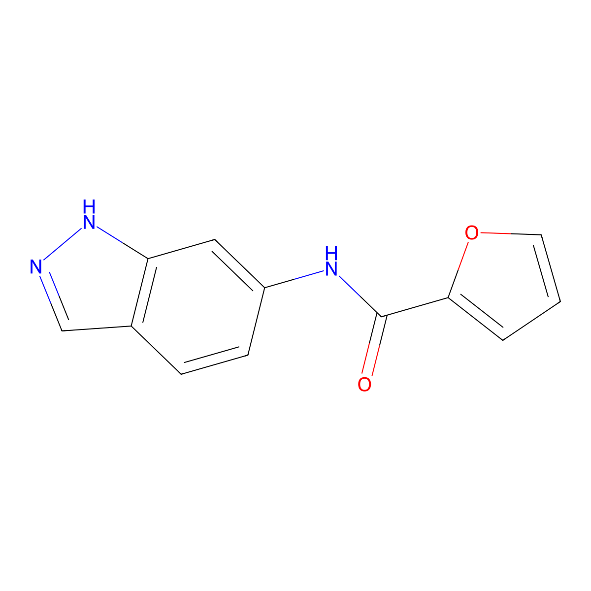 N-(1H-indazol-6-yl)furan-2-carboxamide molecular structure, CAS 110326-95-9