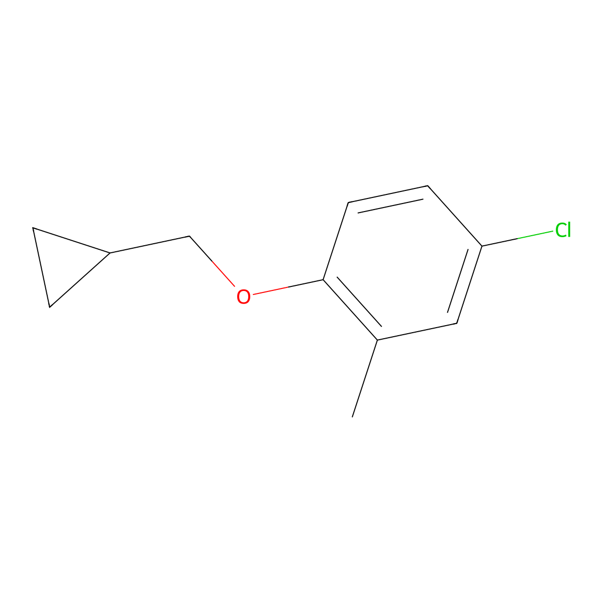 4-Chloro-1-(cyclopropylmethoxy)-2-methylbenzene molecular structure, CAS 1103260-98-5