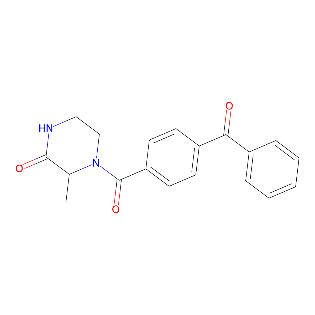 4-(4-Benzoylbenzoyl)-3-methylpiperazin-2-one molecular structure, CAS 1103263-78-0