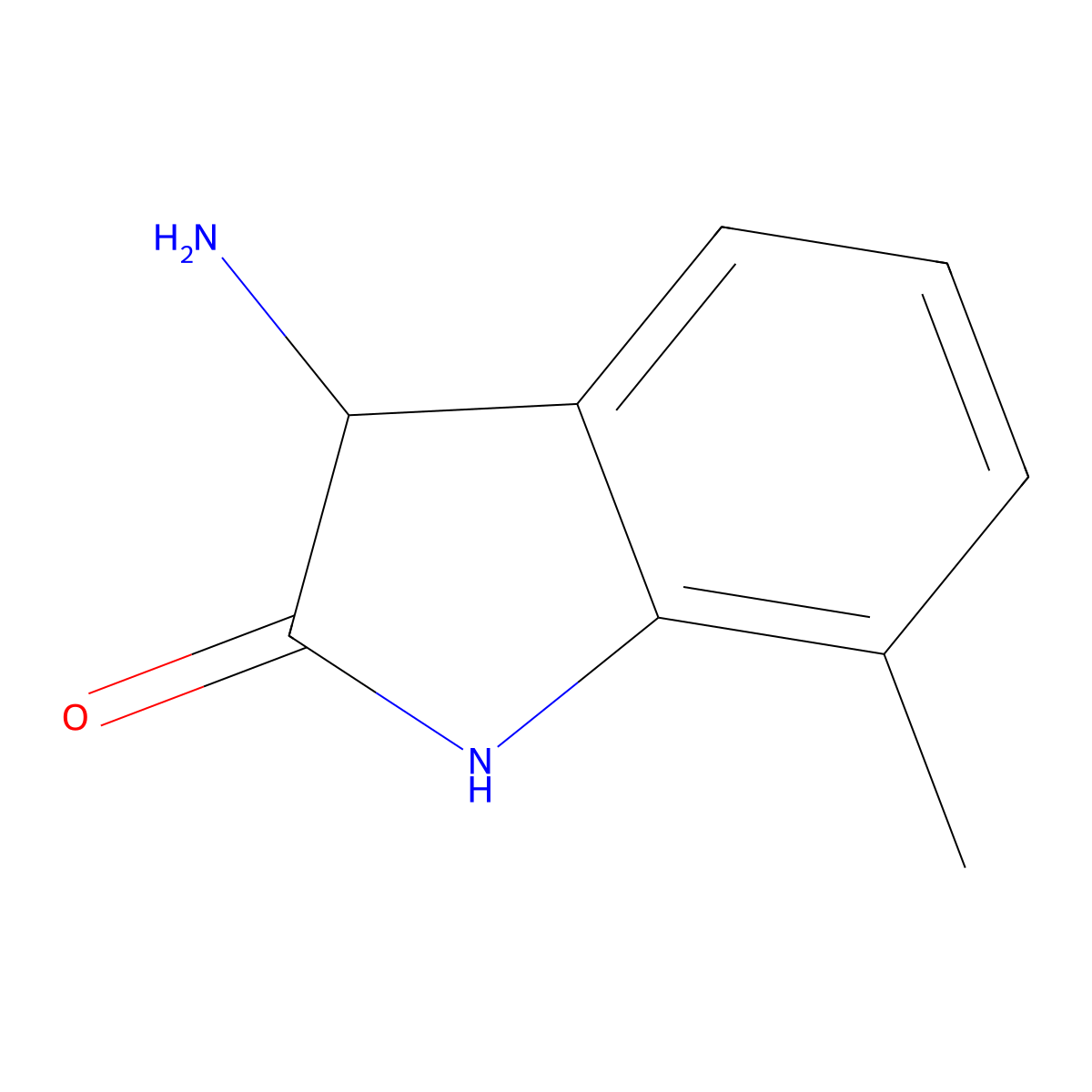 3-Amino-7-methyl-1,3-dihydro-2H-indol-2-one molecular structure, CAS 1103265-45-7