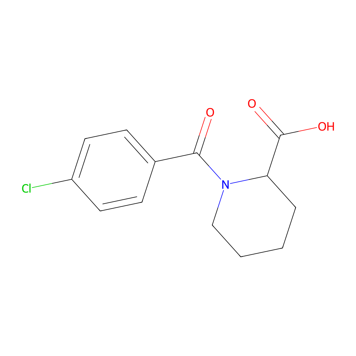 1-(4-Chlorobenzoyl)piperidine-2-carboxylic acid molecular structure, CAS 1103295-13-1