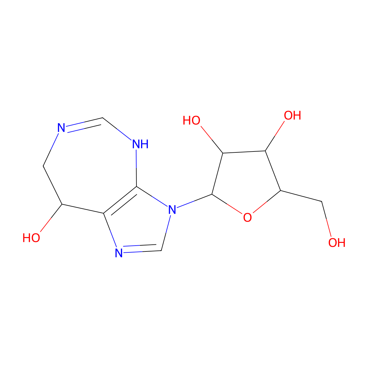 Coformycin molecular structure, CAS 11033-22-0