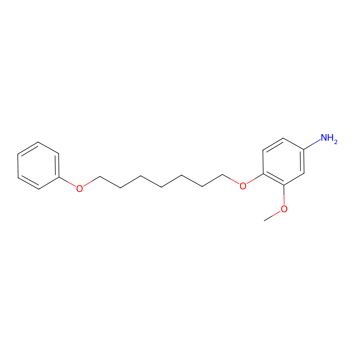 m-Anisidine, 4-((7-phenoxyheptyl)oxy)- molecular structure, CAS 110331-06-1