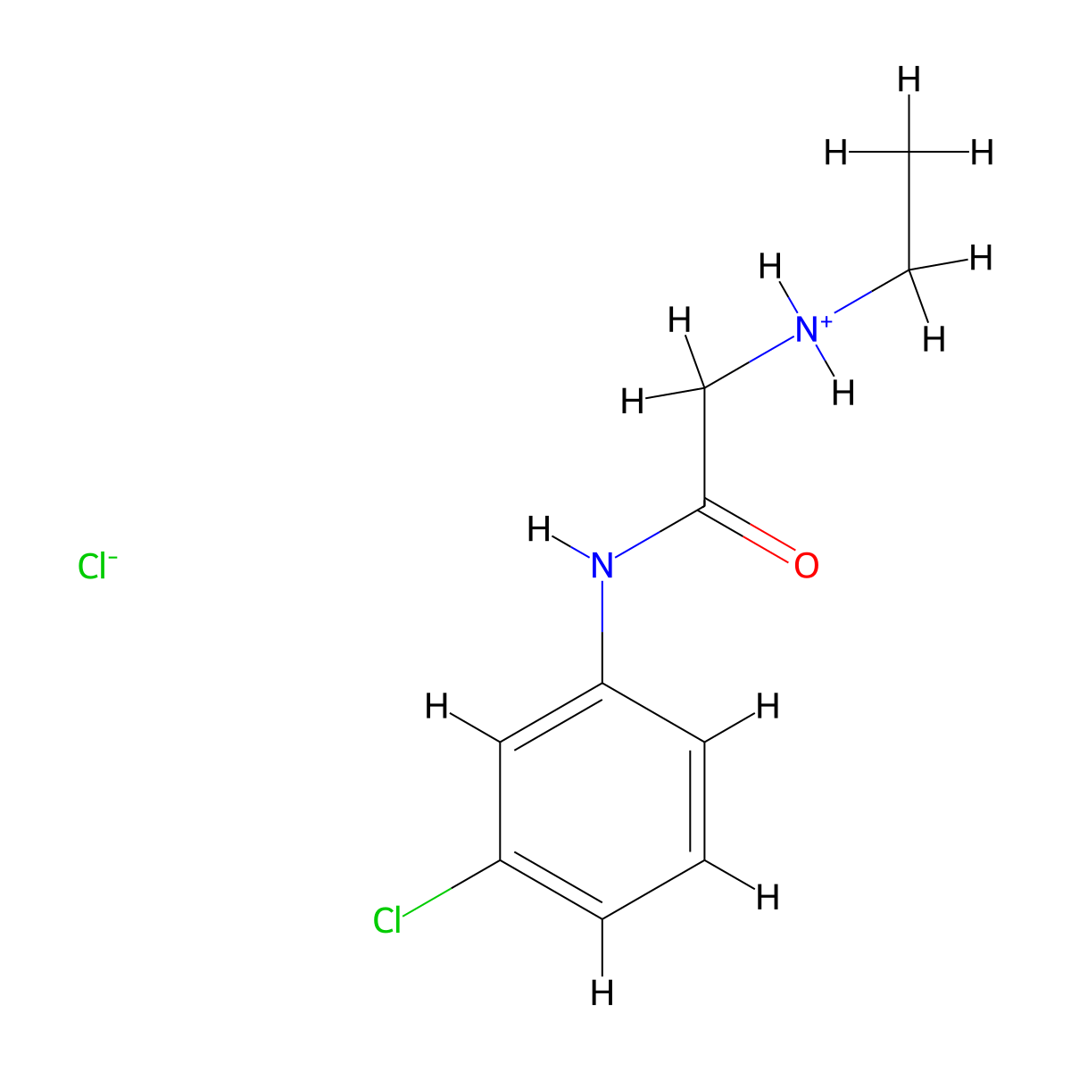 Acetanilide, 3'-chloro-2-ethylamino-, hydrochloride molecular structure, CAS 110332-98-4