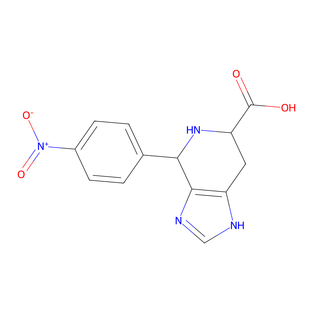 4-(4-Nitrophenyl)-4,5,6,7-tetrahydro-3H-imidazo[4,5-c]pyridine-6-carboxylic acid molecular structure, CAS 1103335-68-7