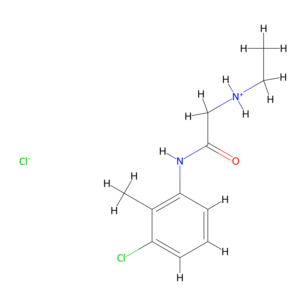 N-(3-Chloro-2-methylphenyl)-2-(ethylamino)ethanimidic acid--hydrogen chloride (1/1) molecular structure, CAS 110335-28-9