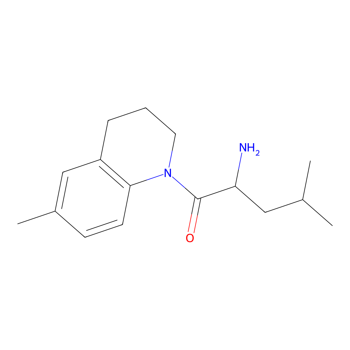 2-Amino-4-methyl-1-(6-methyl-1,2,3,4-tetrahydroquinolin-1-yl)pentan-1-one molecular structure, CAS 1103356-59-7